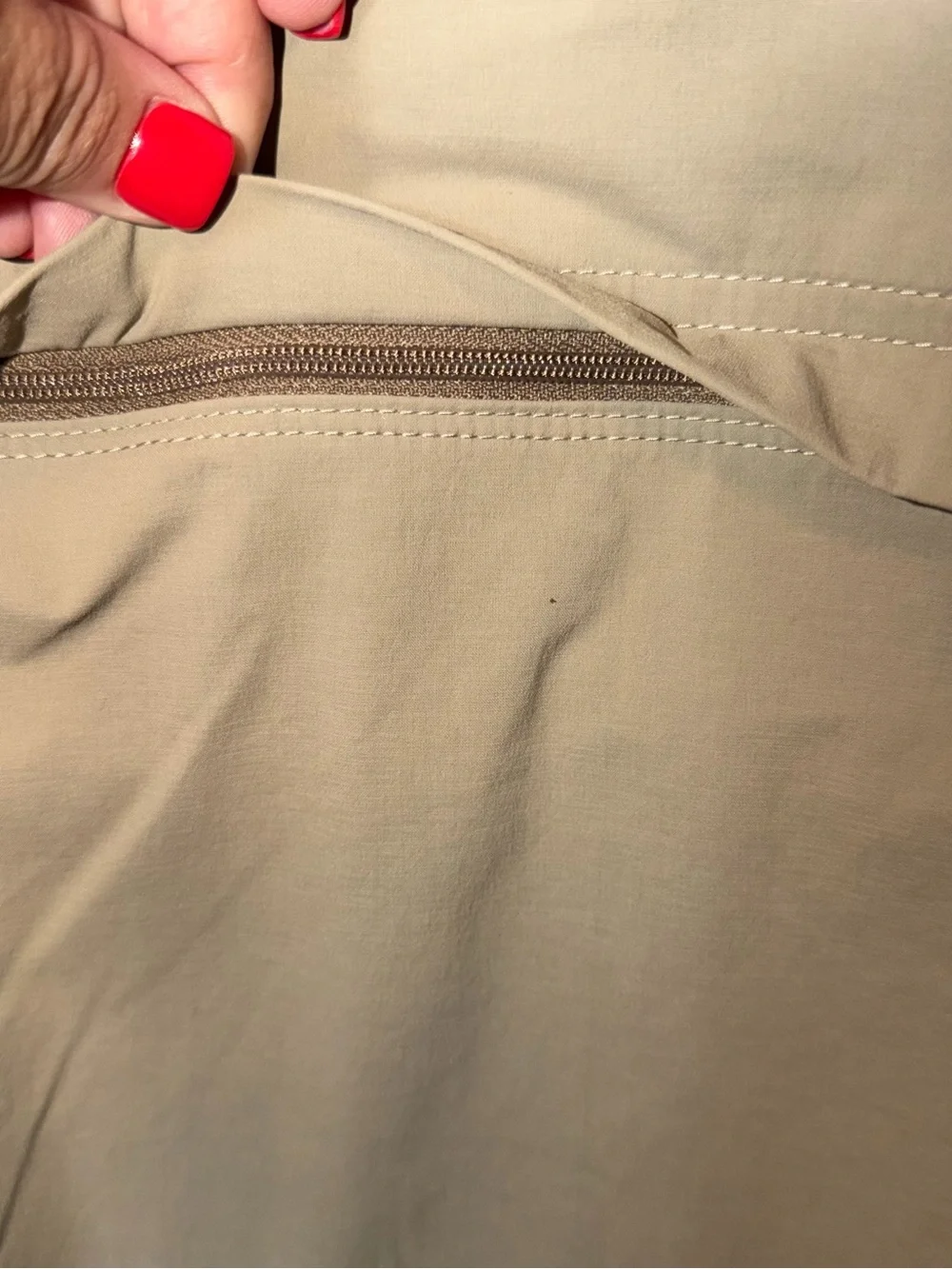Duluth Trading Co Men's Tan Convertible Cargo Pants No Fly Zone 38X34
